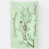 Robin Birds Nest Eggs Spring Baby shower Spandoek (Verticaal)