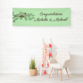 Robin Birds Nest Eggs Spring Baby shower Spandoek (Insitu)