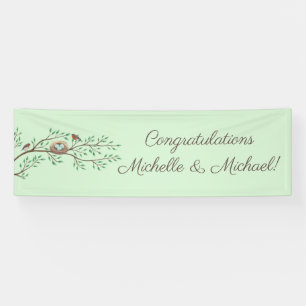 Robin Birds Nest Eggs Spring Baby shower Spandoek