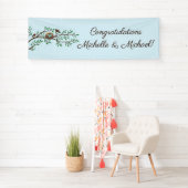 Robin Birds Nest Eggs Spring Baby shower Spandoek (Insitu)