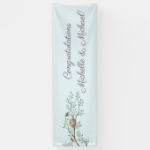 Robin Birds Nest Eggs Spring Baby shower Spandoek (Verticaal)