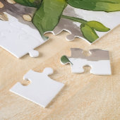 Robin Birds Spring Love Watercolor Art Legpuzzel (Zijkant)