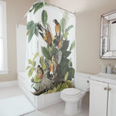 Robin Birds Wildlife Nest Audubon Shower Curtain Douchegordijn (In situ)