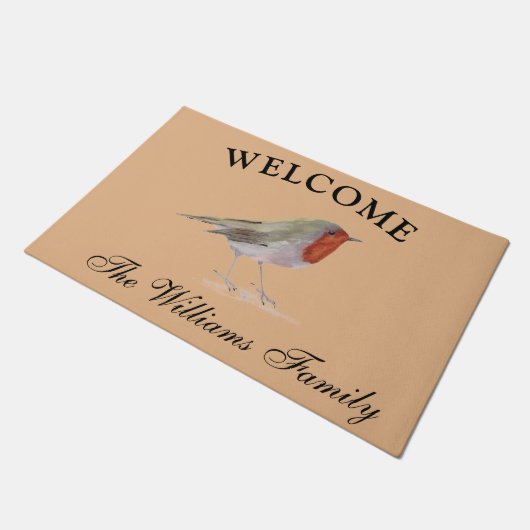 Robin Birds Zangvogel Natuur Wildlife Leuk Deurmat (Schuin)