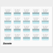 Robin Blue Damask Sla de datum Stickers (Vel)