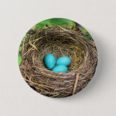 Robin Blue Eggs Button (Voorkant)