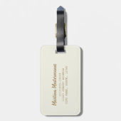 Robin Botanical  Flowers voor vogelliefhebber Bagagelabel (Achterkant verticaal)