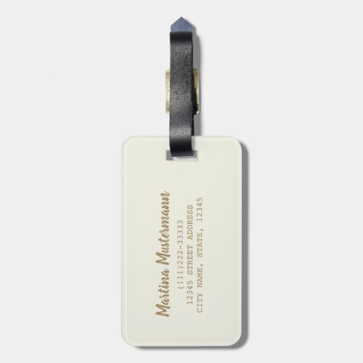 Robin Botanical  Flowers voor vogelliefhebber Bagagelabel (Achterkant verticaal)