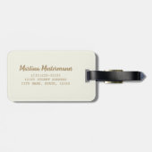 Robin Botanical  Flowers voor vogelliefhebber Bagagelabel (Achterkant horizontaal)