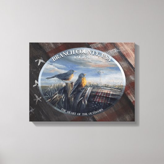 Robin Branch Co. MICH. Canvas Afdruk (Voorkant)