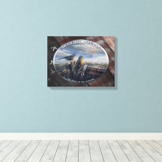 Robin Branch Co. MICH. Canvas Afdruk (Insitu (Houten vloer))