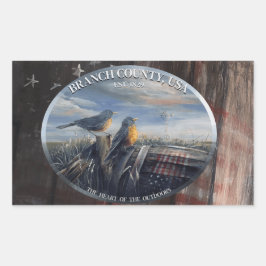 Robin Branch Co MICH Rechthoekige Sticker