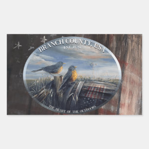 Robin Branch Co MICH Rechthoekige Sticker