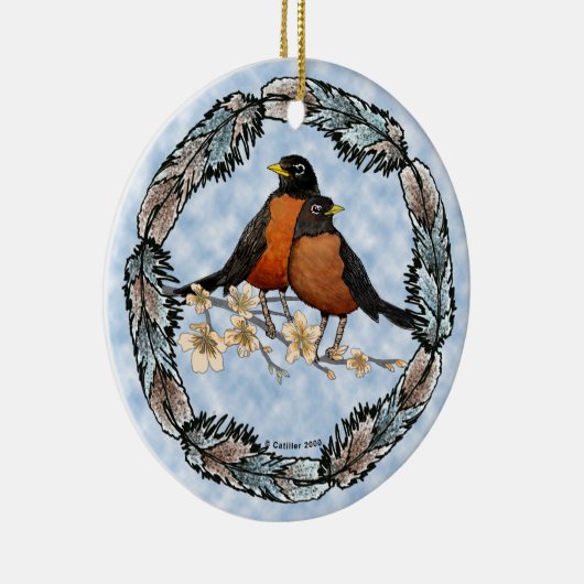 Robin branch ornament (Rechts)