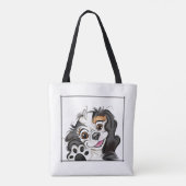 Robin canvas tas | schattige hond (Achterkant)