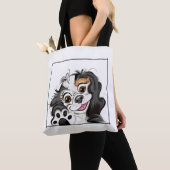 Robin canvas tas | schattige hond (Dichtbij)