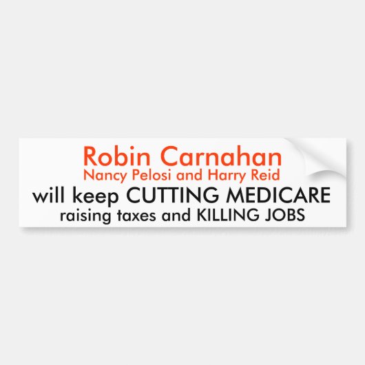 Robin Carnahan, Nancy Pelosi en Harry Reid, wi... Bumpersticker (Voorkant)