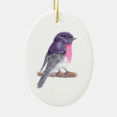 Robin Ceramic Ornament (Achterkant)