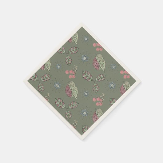 Robin Christmas doodle servetten (Hoek)