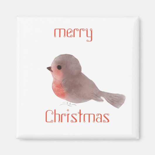 Robin Christmas Magneet (Voorkant)