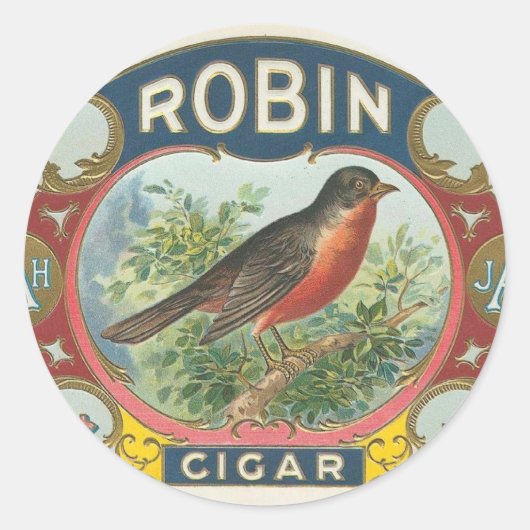 Robin Cigar Ronde Sticker (Voorkant)