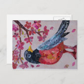 Robin - collageart. briefkaart (Voorkant / Achterkant)