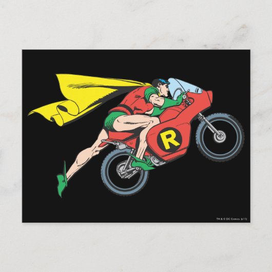 Robin & Cycle Briefkaart (Voorkant)