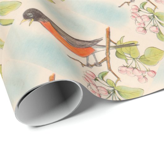  Robin Drawing Cadeaupapier (Rol Hoek)