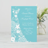 Robin egg aangepaste vrijgezellenfeest uitnodigen kaart (Staand voorkant)