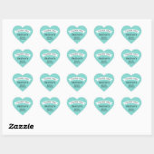 Robin Egg Blau Dank Je Bruidsfeest Hart Sticker (Vel)