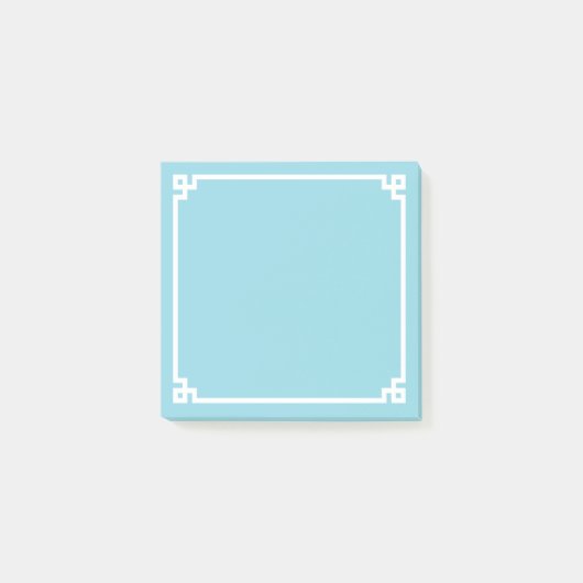 Robin Egg Blau Griekse Sleutel Sierrand Post-it® Notes (Voorkant)