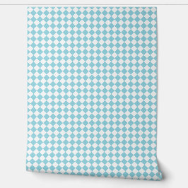 Robin Egg Blauw en Wit Chevron Pattern Classic Behang