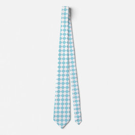 Robin Egg Blauw en Wit Chevron Pattern Classic Stropdas