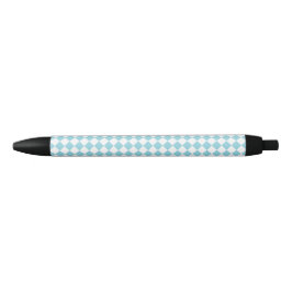 Robin Egg Blauw en Wit Chevron Pattern Classic Zwarte Inkt Pen