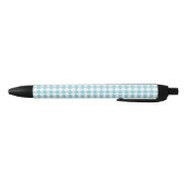 Robin Egg Blauw en Wit Chevron Pattern Classic Zwarte Inkt Pen (Bodem)