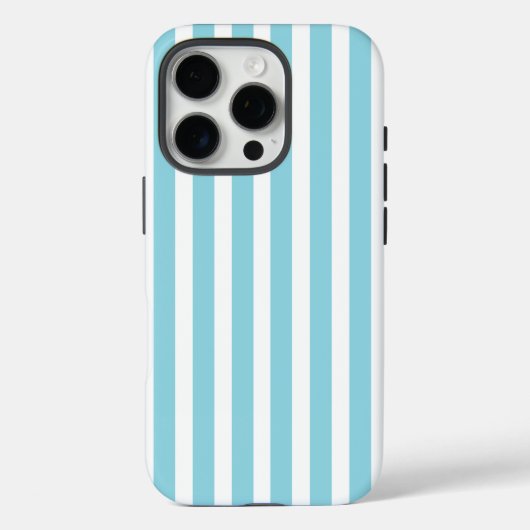 Robin Egg blauw en wit gestreept Case-Mate iPhone Case (Achterkant)