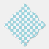 Robin Egg Blauw met Wit Vierkant Patroon Uitnemen Bedankdoosjes (Uitgevouwen)