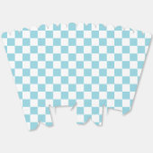 Robin Egg Blauw met Witte Vierkante Patroon Popcor Bedankdoosjes (Ongevouwen)