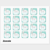 Robin Egg Blue Aangepaste Bruiloft Stickers (Vel)