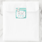 Robin Egg Blue Aangepaste Bruiloft Stickers (Tas)