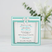 Robin Egg Blue Bat Mitzvah-uitnodigingen Kaart (Staand voorkant)