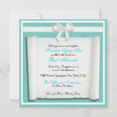 Robin Egg Blue Bat Mitzvah-uitnodigingen Kaart (Voorkant)