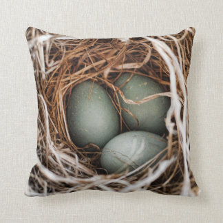 Robin Egg Blue Bird Nest Spring Moeder Pillow Kussen