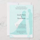 Robin Egg Blue Bride en Groom Wedding Invites Kaart (Voorkant)