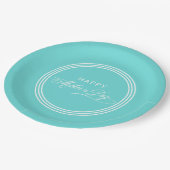 Robin Egg Blue Calligrafie Moederdag Papieren Bordje (Gekanteld)