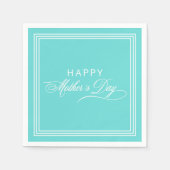 Robin Egg Blue Calligrafie Moederdag Servet (Voorkant)