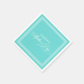 Robin Egg Blue Calligrafie Moederdag Servet (Hoek)