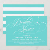 Robin Egg Blue Calligraphy Vrijgezellenfeest Kaart (Voorkant / Achterkant)