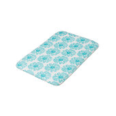 Robin Egg Blue Daisy Print, Hippie Flowers Pattern Badmat (Gekanteld)
