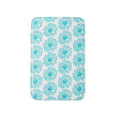 Robin Egg Blue Daisy Print, Hippie Flowers Pattern Badmat (Voorkant Verticaal)